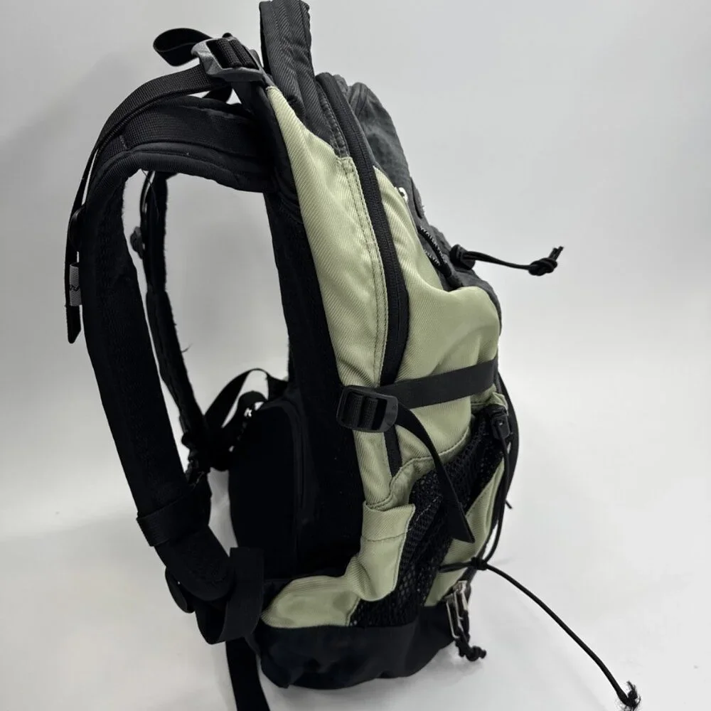 Eddie Bauer Backpack Hiking Black Green Insulated Pocket School Travel w/ Cover